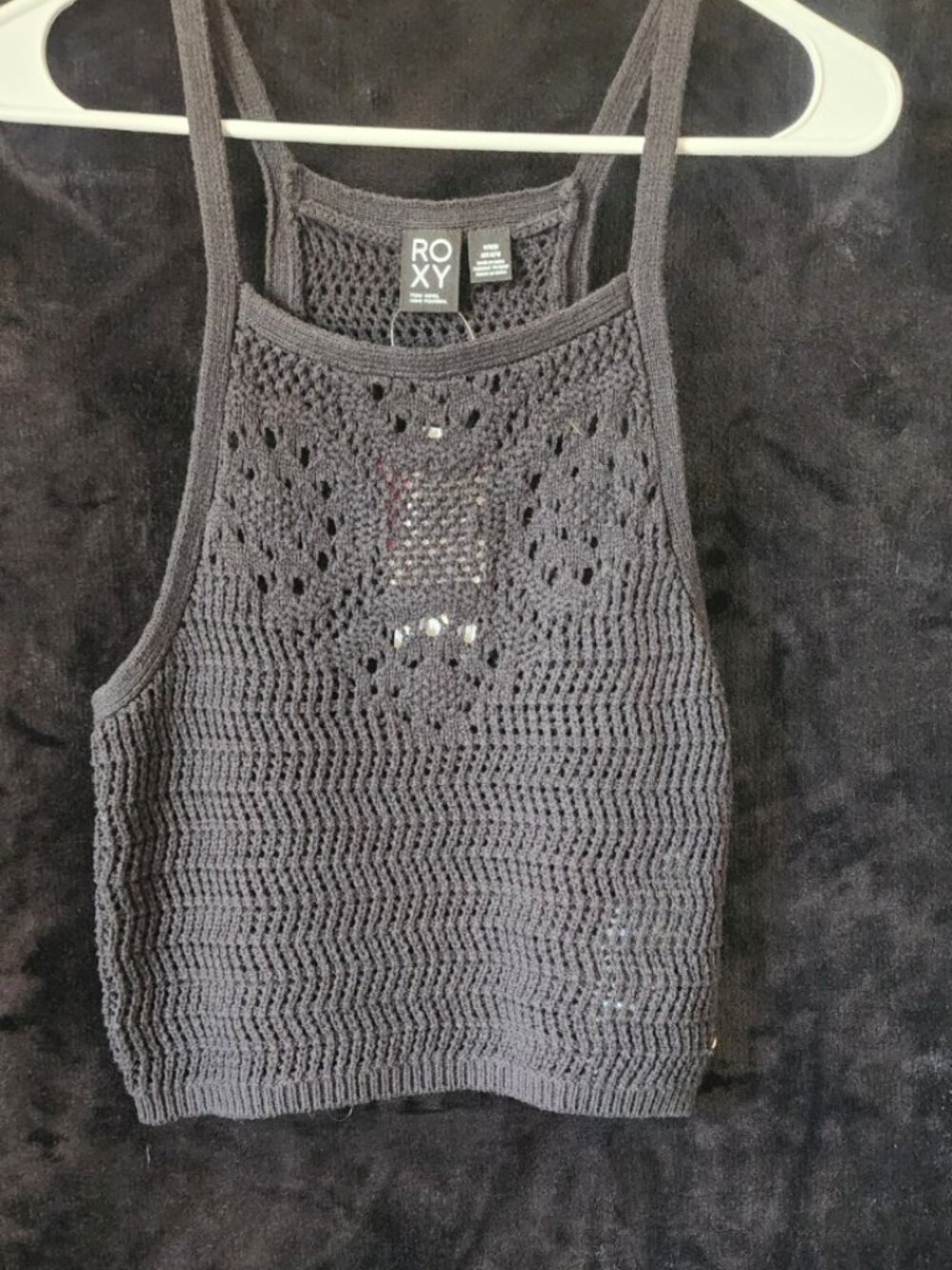 Roxy Crochet Knit Tank Top NWT Medium